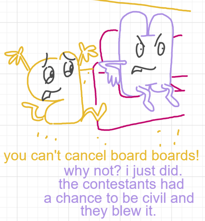 A panel from I've Been Everywhere, Man, episode nine of the Board Boards object show by Furretwalk/WalkingFurret.